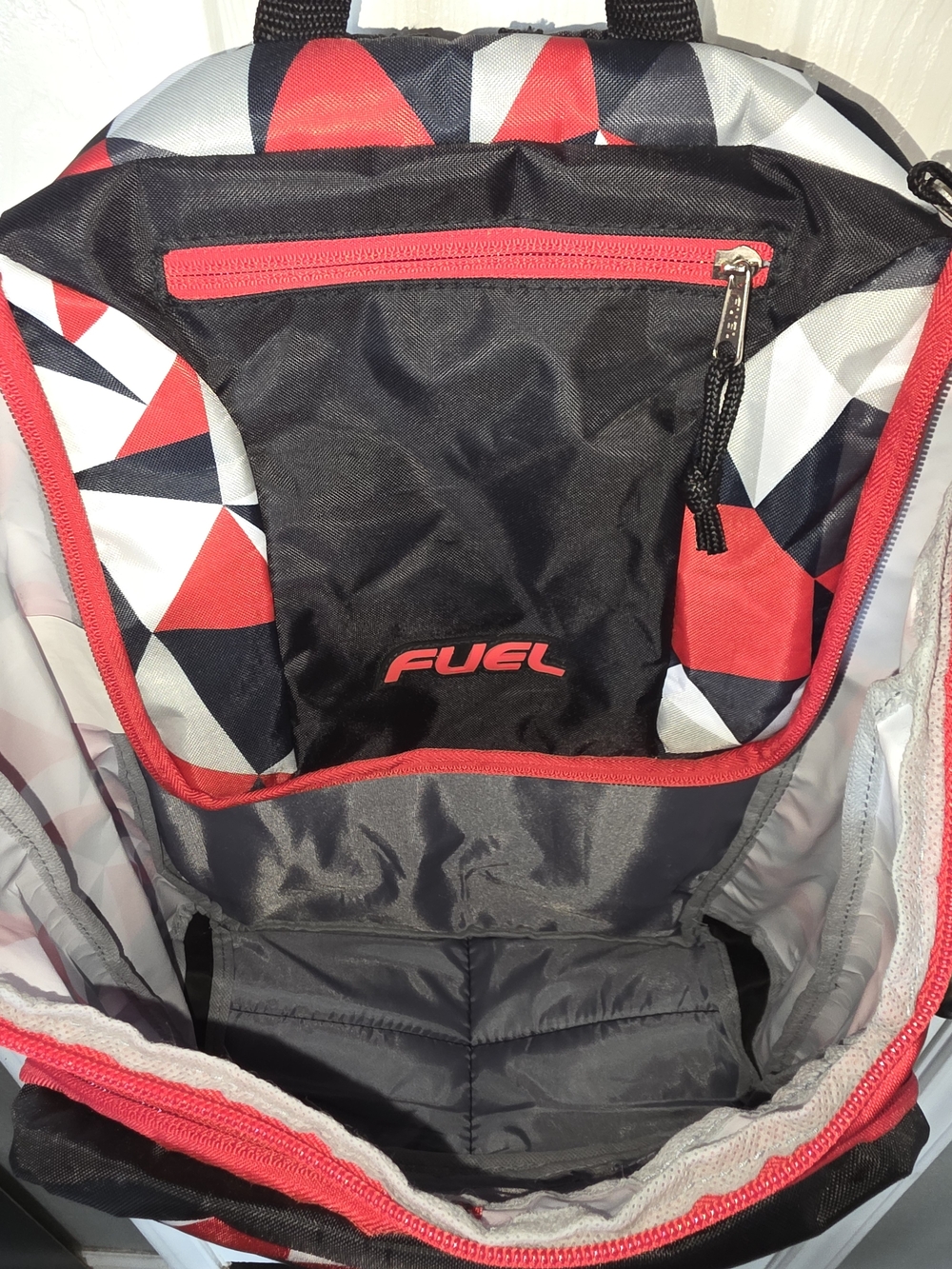 Geometric Red & Black Backpack - Picture 3 of 7